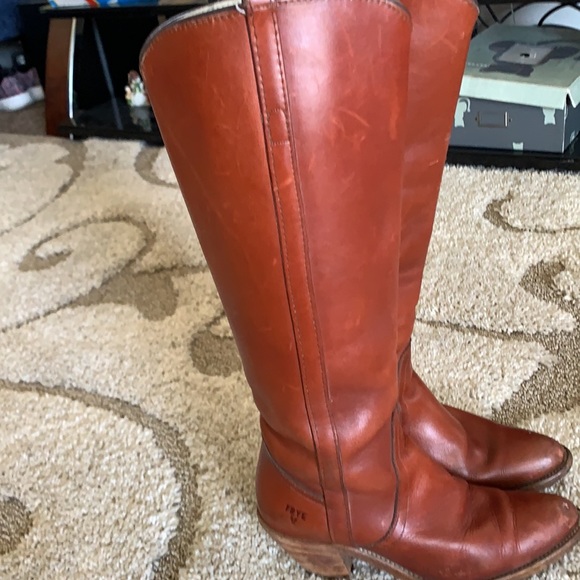 Frye Shoes - Frye boots Vintage 1970s cognac authentic leather